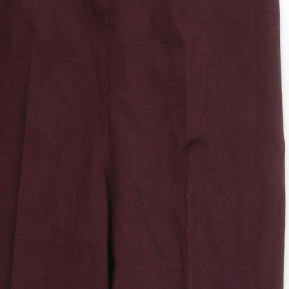 Kira Womens Purple  Polyester Trousers  Size 14 L25 in Regular