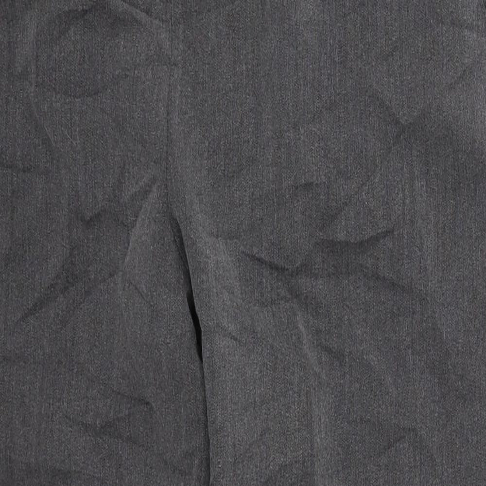 Pinns Womens Grey  Polyester Trousers  Size 12 L24.5 in Regular