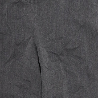 Pinns Womens Grey  Polyester Trousers  Size 12 L24.5 in Regular