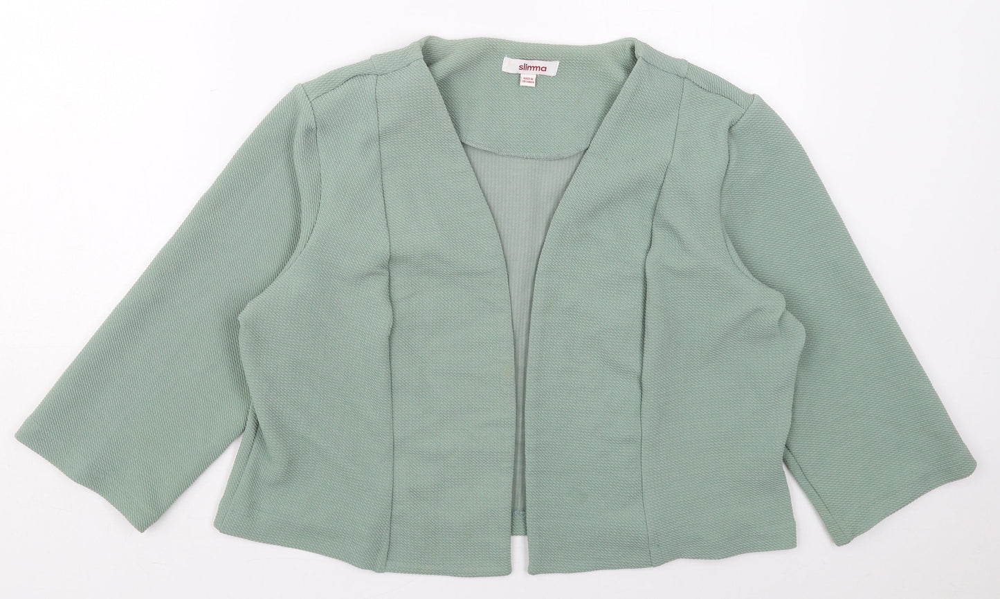 Womens UK Size 18 Slimma Green Jacket