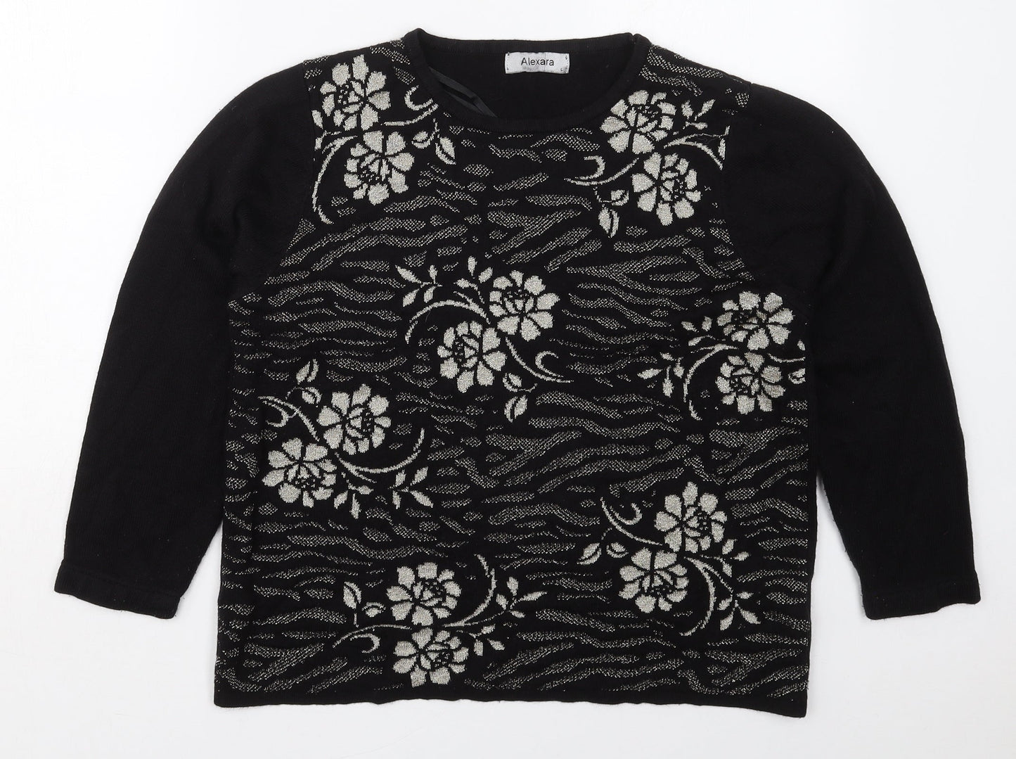 Womens UK Size L Alexara Black Pullover Jumper