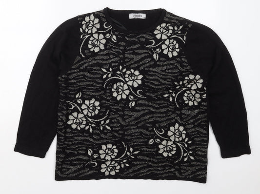 Womens UK Size L Alexara Black Pullover Jumper