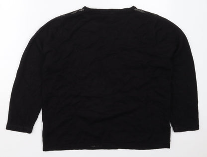 Womens UK Size L Alexara Black Pullover Jumper