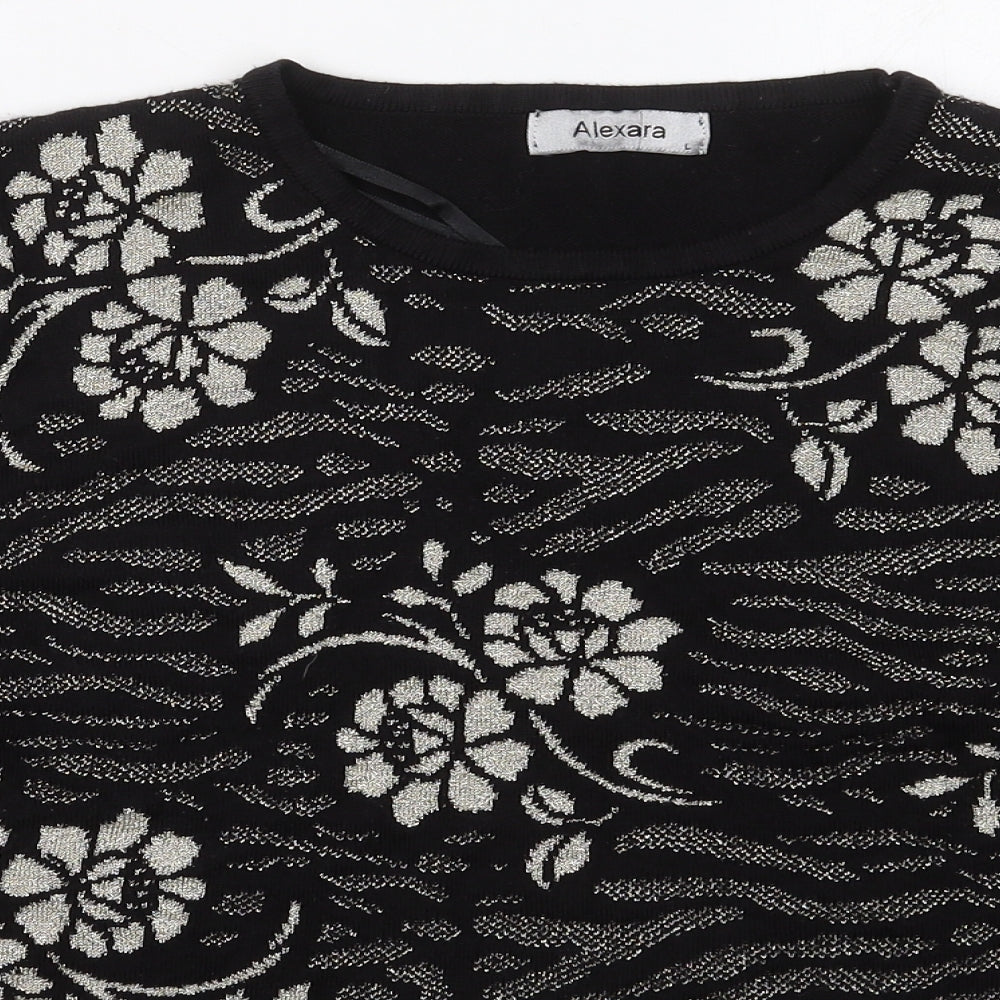 Womens UK Size L Alexara Black Pullover Jumper