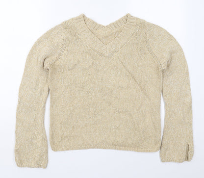 Womens UK Size 14 Marks and Spencer Beige Pullover Jumper
