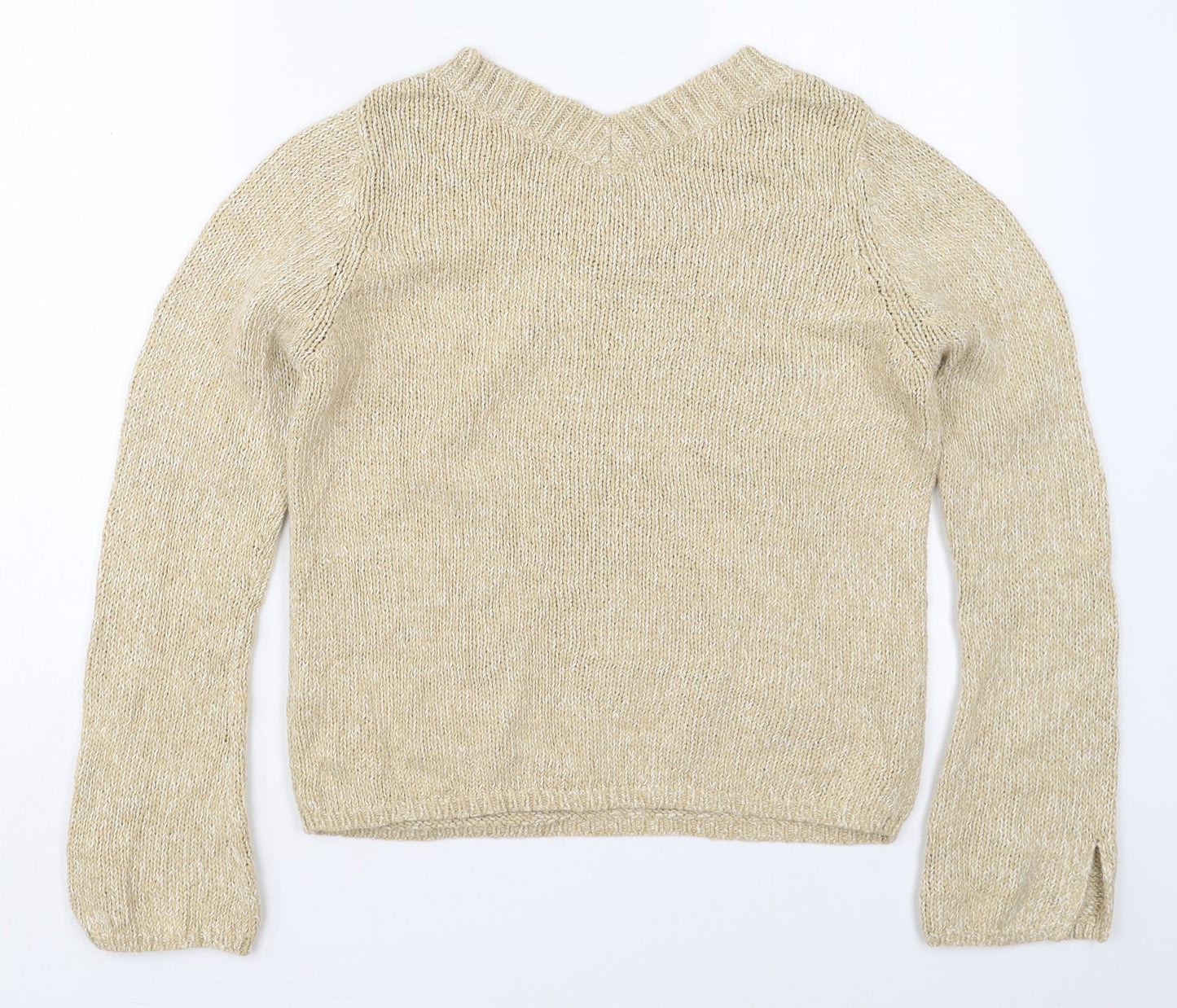 Womens UK Size 14 Marks and Spencer Beige Pullover Jumper