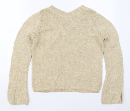 Womens UK Size 14 Marks and Spencer Beige Pullover Jumper