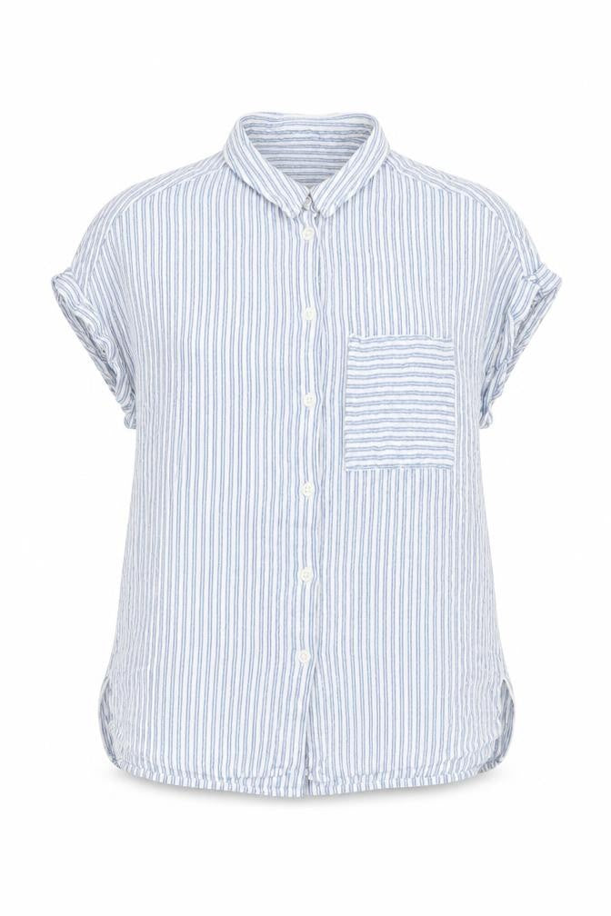 Womens UK Size 10 New Look Blue Basic Button-Up