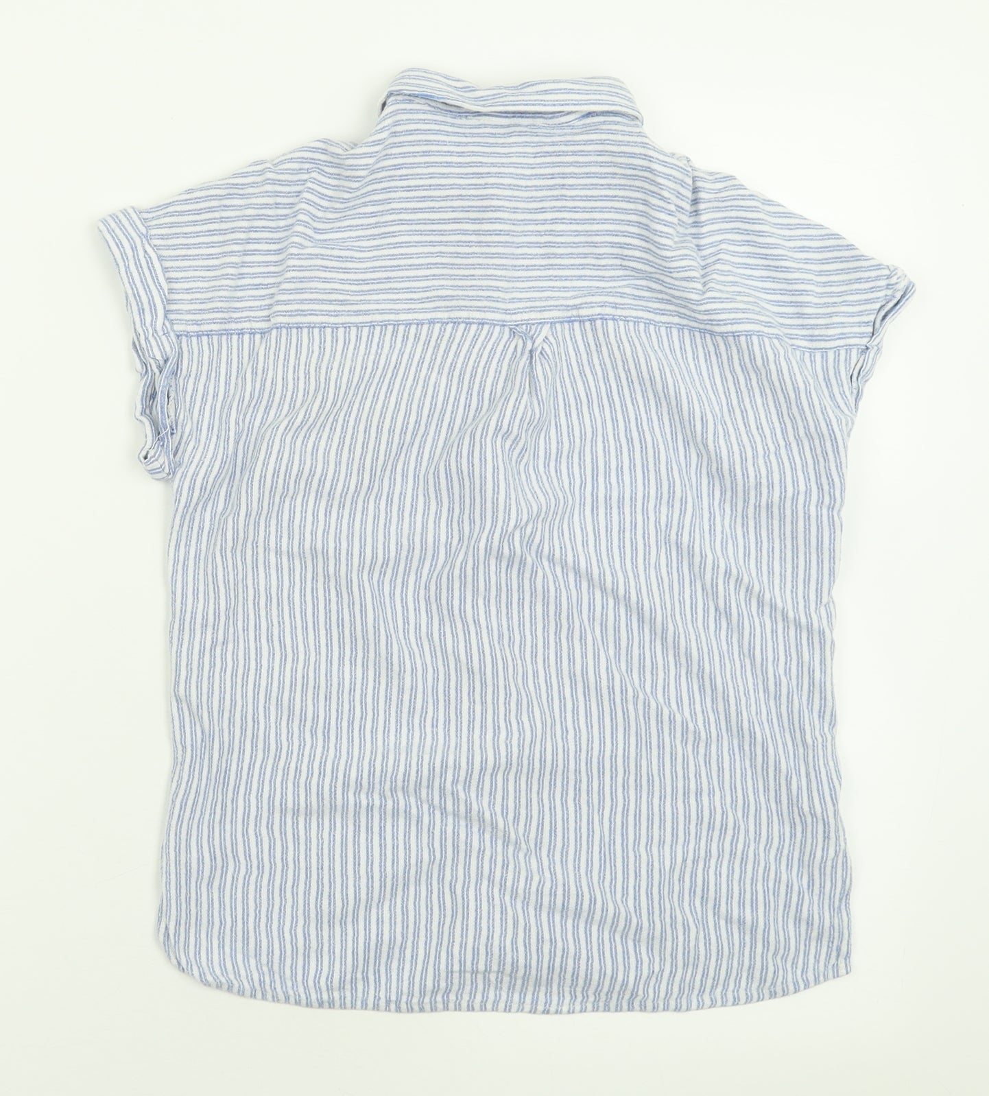 Womens UK Size 10 New Look Blue Basic Button-Up