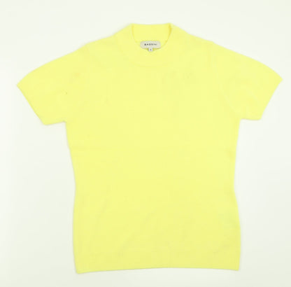Womens UK Size S BASSINI Yellow Pullover Jumper