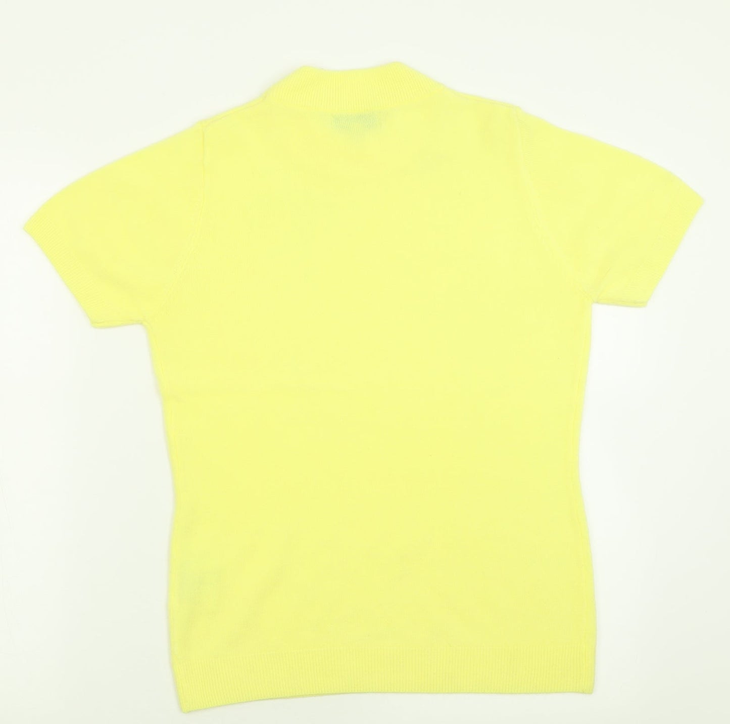 Womens UK Size S BASSINI Yellow Pullover Jumper