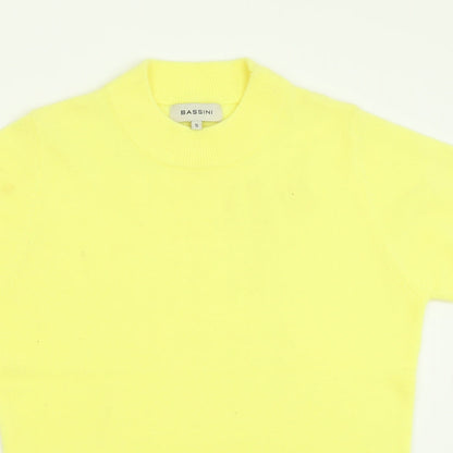 Womens UK Size S BASSINI Yellow Pullover Jumper