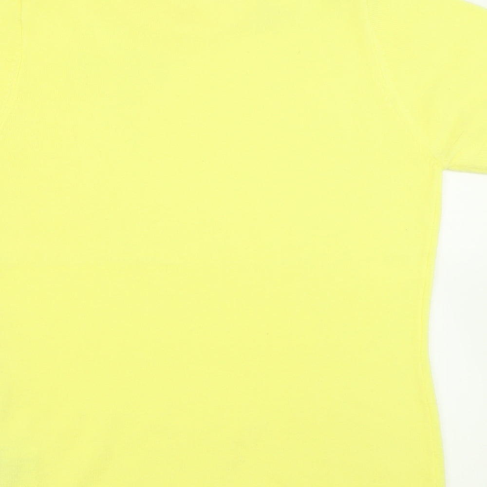 Womens UK Size S BASSINI Yellow Pullover Jumper