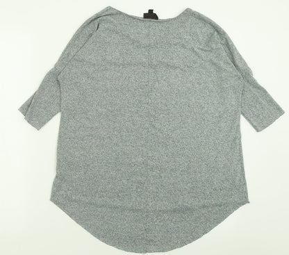 Womens UK Size 8 Topshop Green Basic T-Shirt