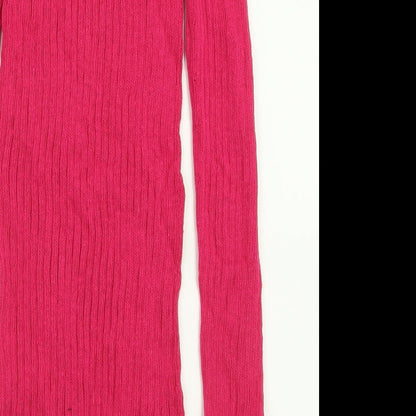 In the Style Womens Pink  Acrylic Jumper Dress  Size 6  Off the Shoulder Pullover