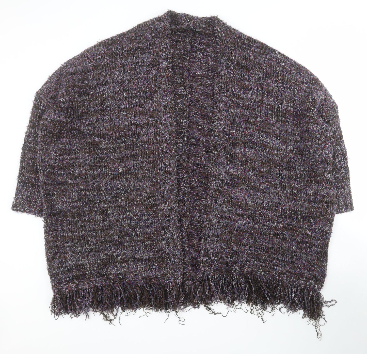 Natura Womens Multicoloured V-Neck  Acrylic Cardigan Jumper Size S
