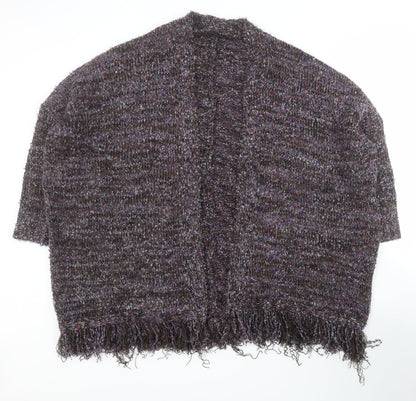 Natura Womens Multicoloured V-Neck  Acrylic Cardigan Jumper Size S