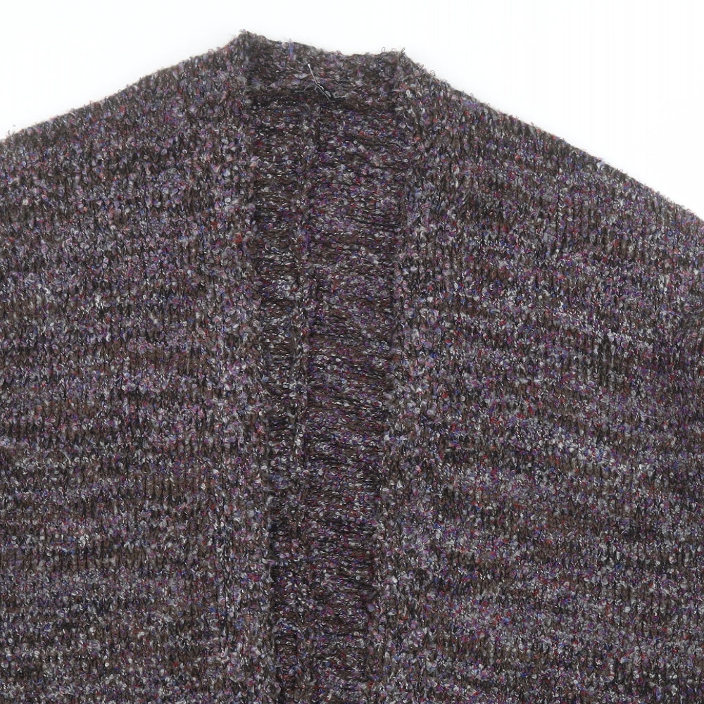 Natura Womens Multicoloured V-Neck  Acrylic Cardigan Jumper Size S
