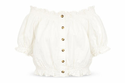 Womens UK Size 8 H&M White Basic Blouse