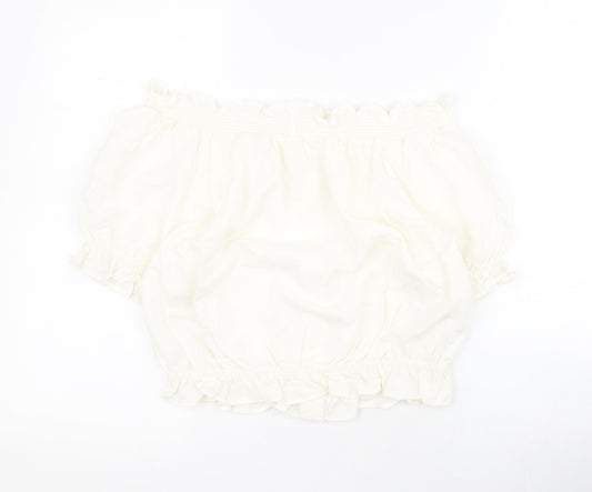 Womens UK Size 8 H&M White Basic Blouse
