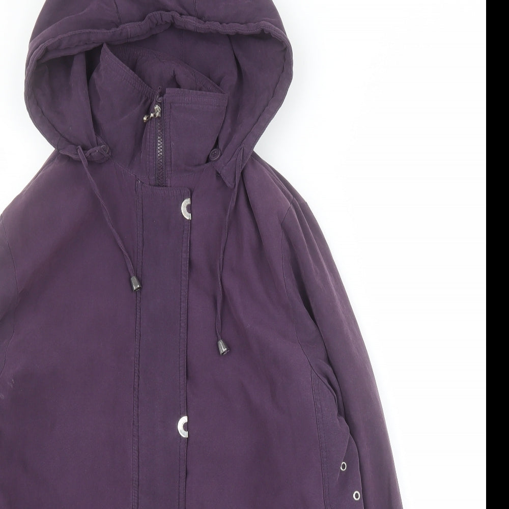 Womens UK Size 14 Classics Purple Pea Coat