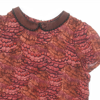 Womens UK Size S Maison Scotch Brown Basic Blouse