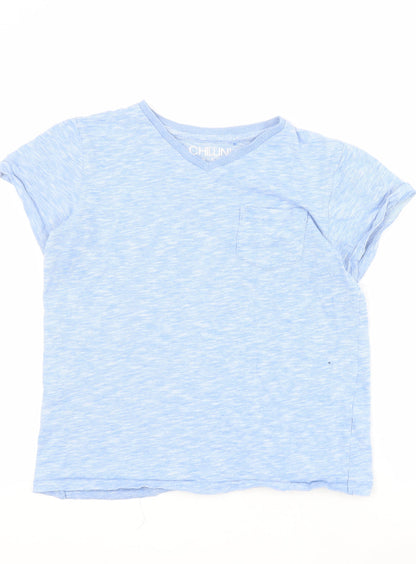 NEXT Boys Blue  100% Cotton Pullover T-Shirt Size 12 Years V-Neck Pullover