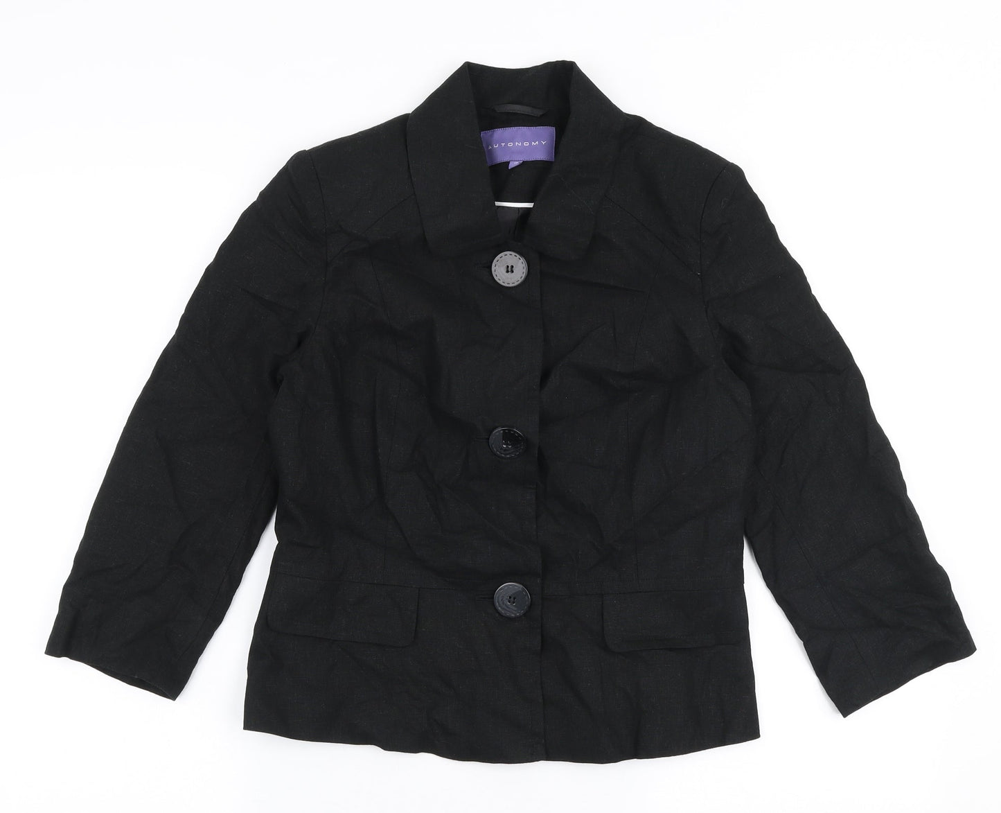 Autonomy Womens Black   Jacket Blazer Size 10  Button