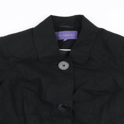 Autonomy Womens Black   Jacket Blazer Size 10  Button