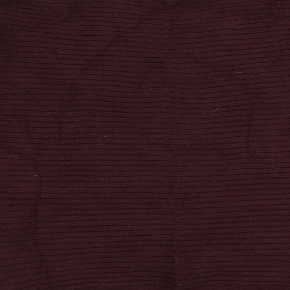 F&F Womens Red Round Neck  Viscose Pullover Jumper Size 12