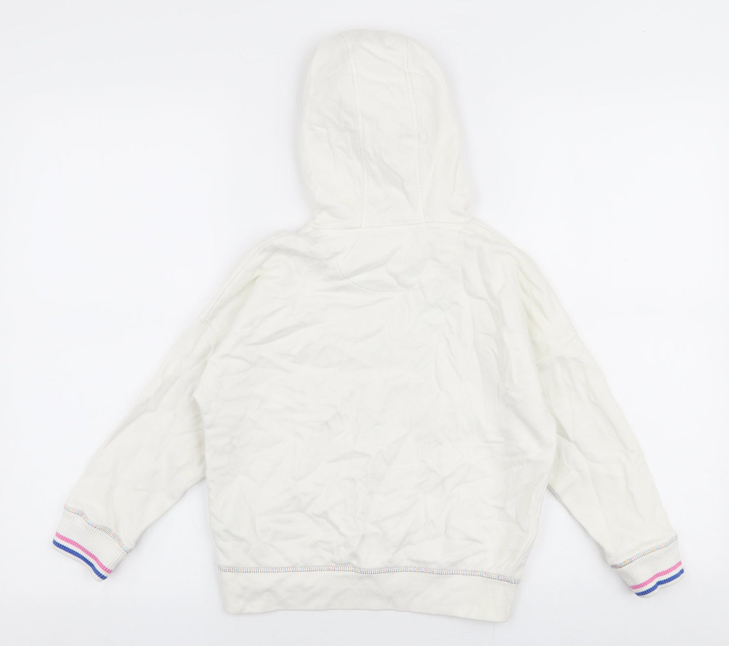 Marks and Spencer Girls White  Cotton Pullover Hoodie Size 7-8 Years  Pullover - Space jam