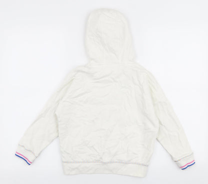 Marks and Spencer Girls White  Cotton Pullover Hoodie Size 7-8 Years  Pullover - Space jam
