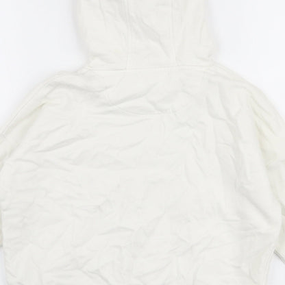 Marks and Spencer Girls White  Cotton Pullover Hoodie Size 7-8 Years  Pullover - Space jam