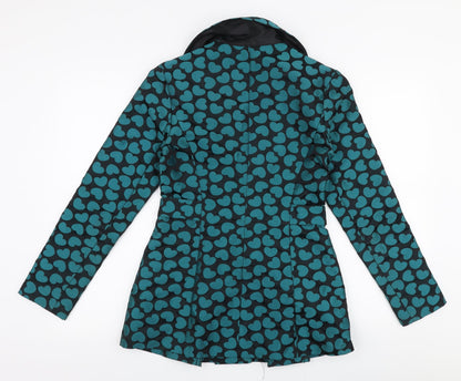 World Wide Wear Womens Green   Overcoat Coat Size 6  Button - Hearts