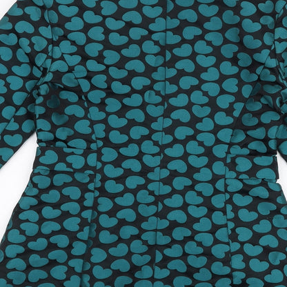 World Wide Wear Womens Green   Overcoat Coat Size 6  Button - Hearts