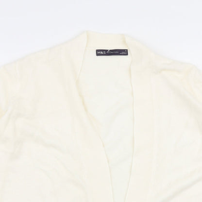 Womens UK Size S Marks and Spencer Ivory Cardigan Jumper