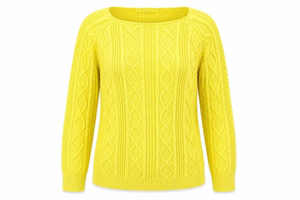 Womens UK Size S Tru Collection Yellow Pullover Jumper
