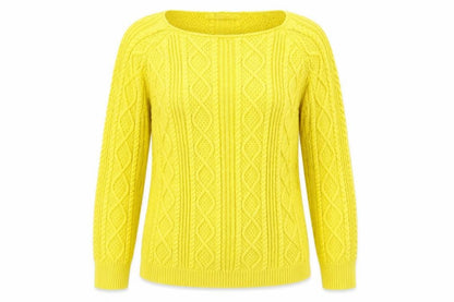 Womens UK Size S Tru Collection Yellow Pullover Jumper