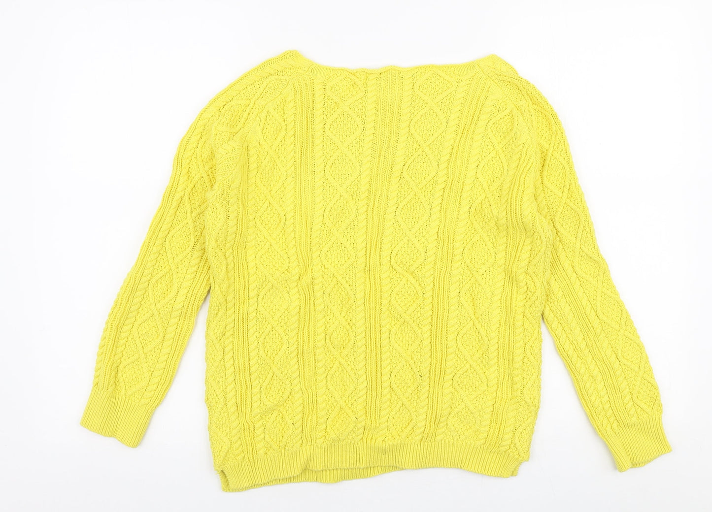 Womens UK Size S Tru Collection Yellow Pullover Jumper