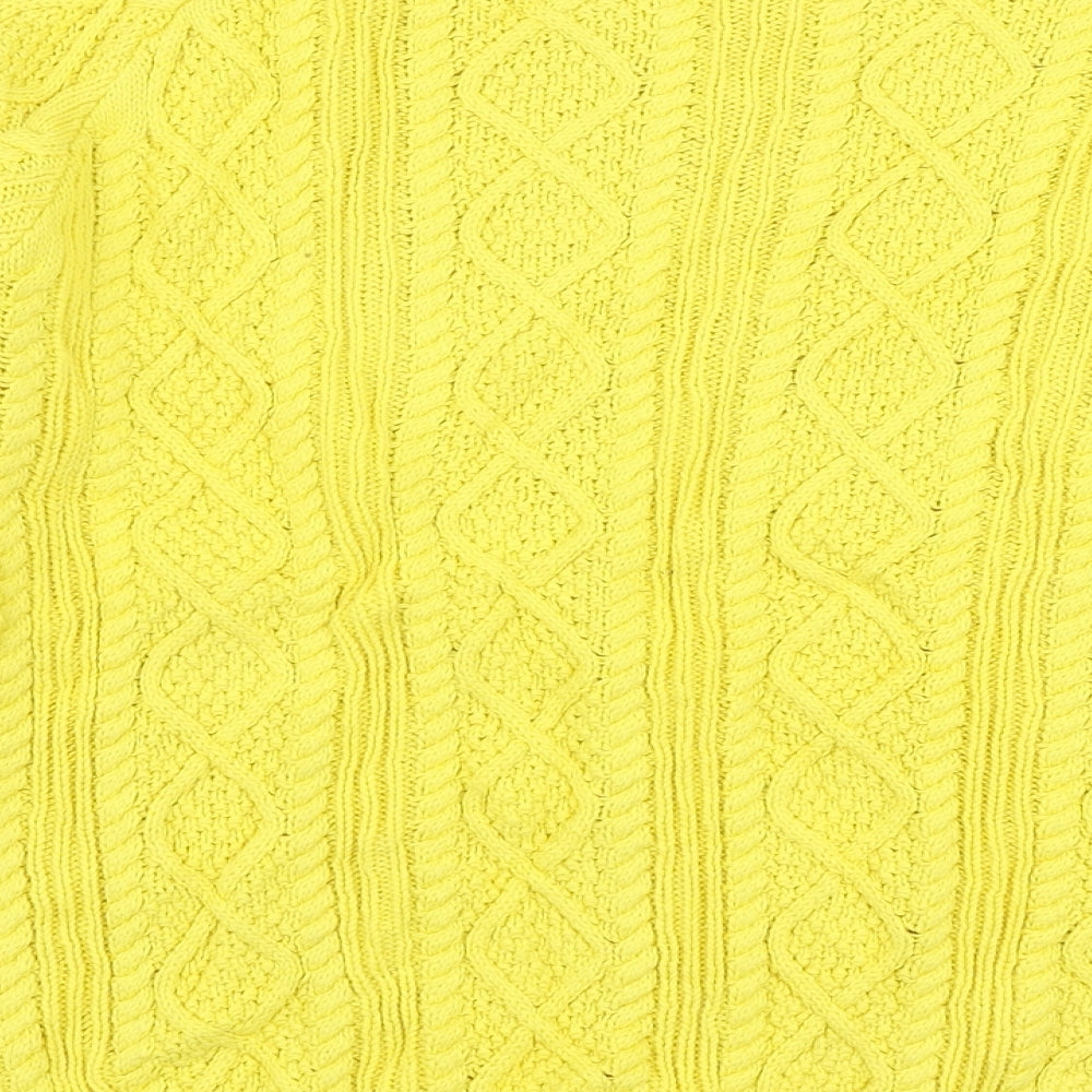 Womens UK Size S Tru Collection Yellow Pullover Jumper