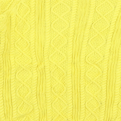 Womens UK Size S Tru Collection Yellow Pullover Jumper