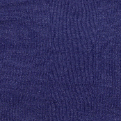 Marks and Spencer Womens Blue V-Neck  Acrylic Pullover Jumper Size 14