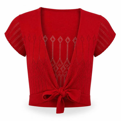 Womens UK Size S AMARANTO Red Cardigan Jumper