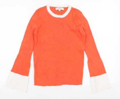 Womens UK Size M Cristina Orange Pullover Jumper