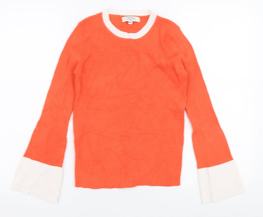 Womens UK Size M Cristina Orange Pullover Jumper