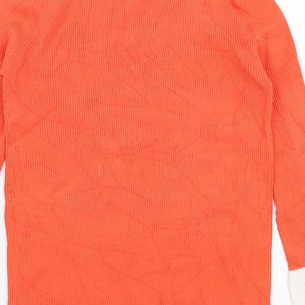 Womens UK Size M Cristina Orange Pullover Jumper