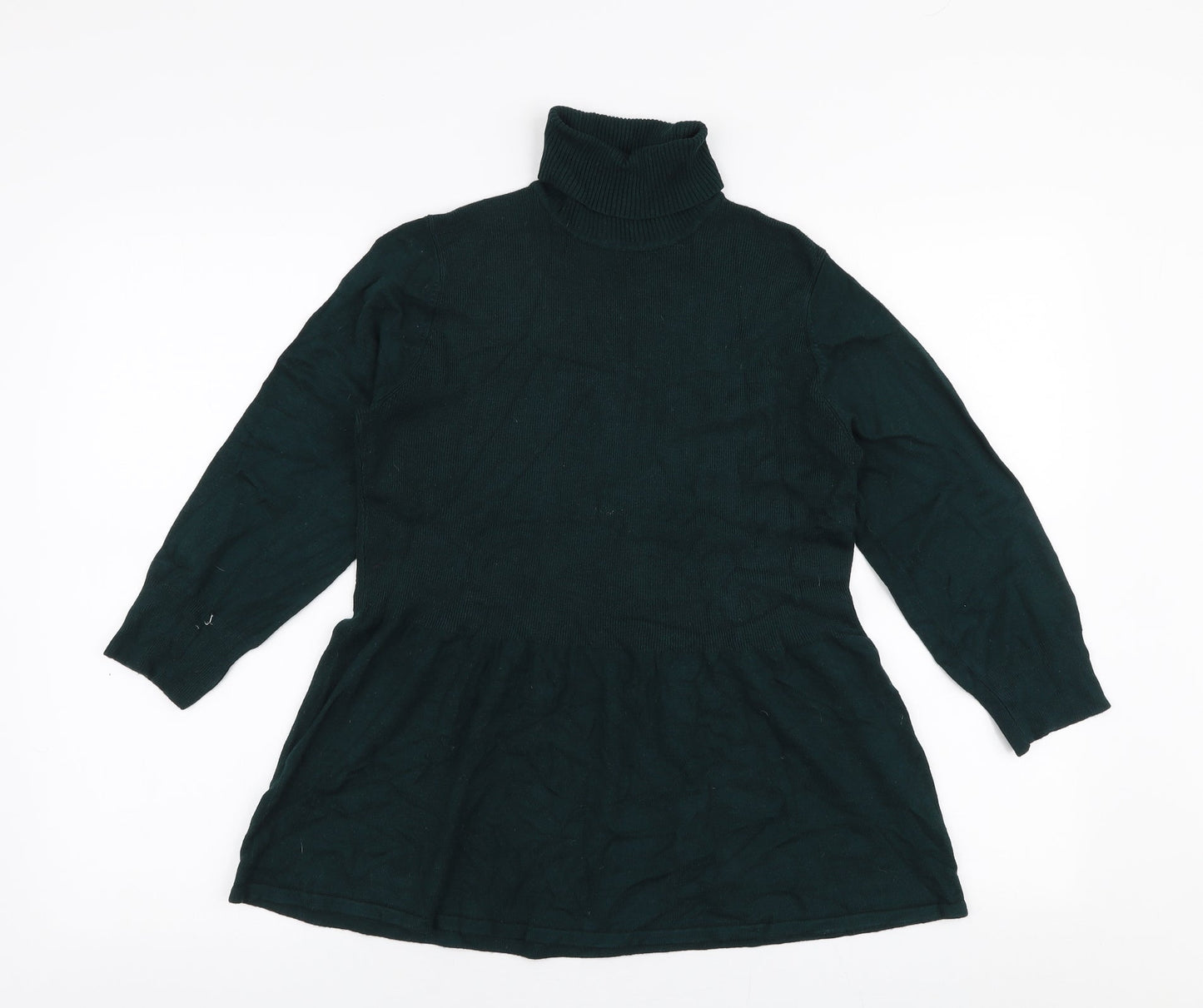 Womens UK Size S Preworn Green Pullover Jumper