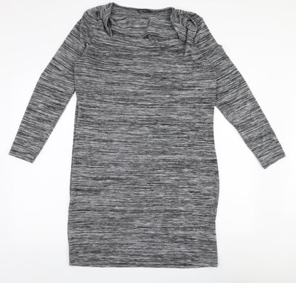Marks and Spencer Womens Grey  Polyester A-Line  Size 16  Scoop Neck Pullover