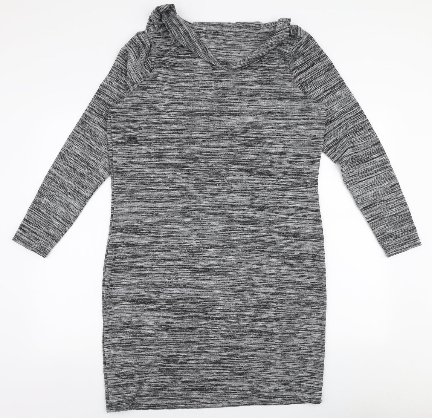Marks and Spencer Womens Grey  Polyester A-Line  Size 16  Scoop Neck Pullover