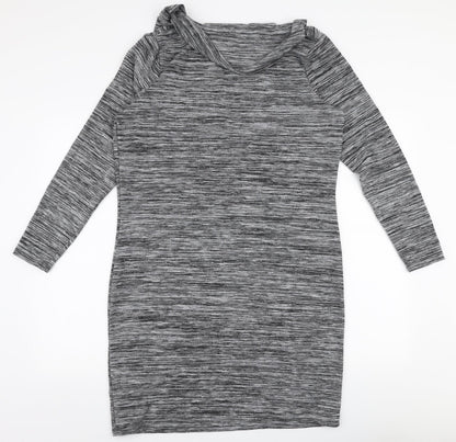Marks and Spencer Womens Grey  Polyester A-Line  Size 16  Scoop Neck Pullover